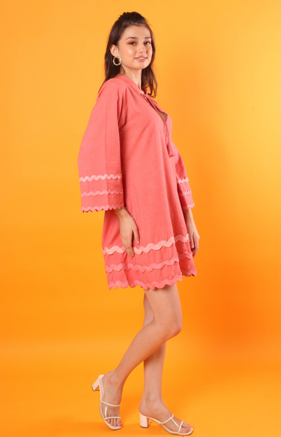 Handwoven Carnation Brunch Dress