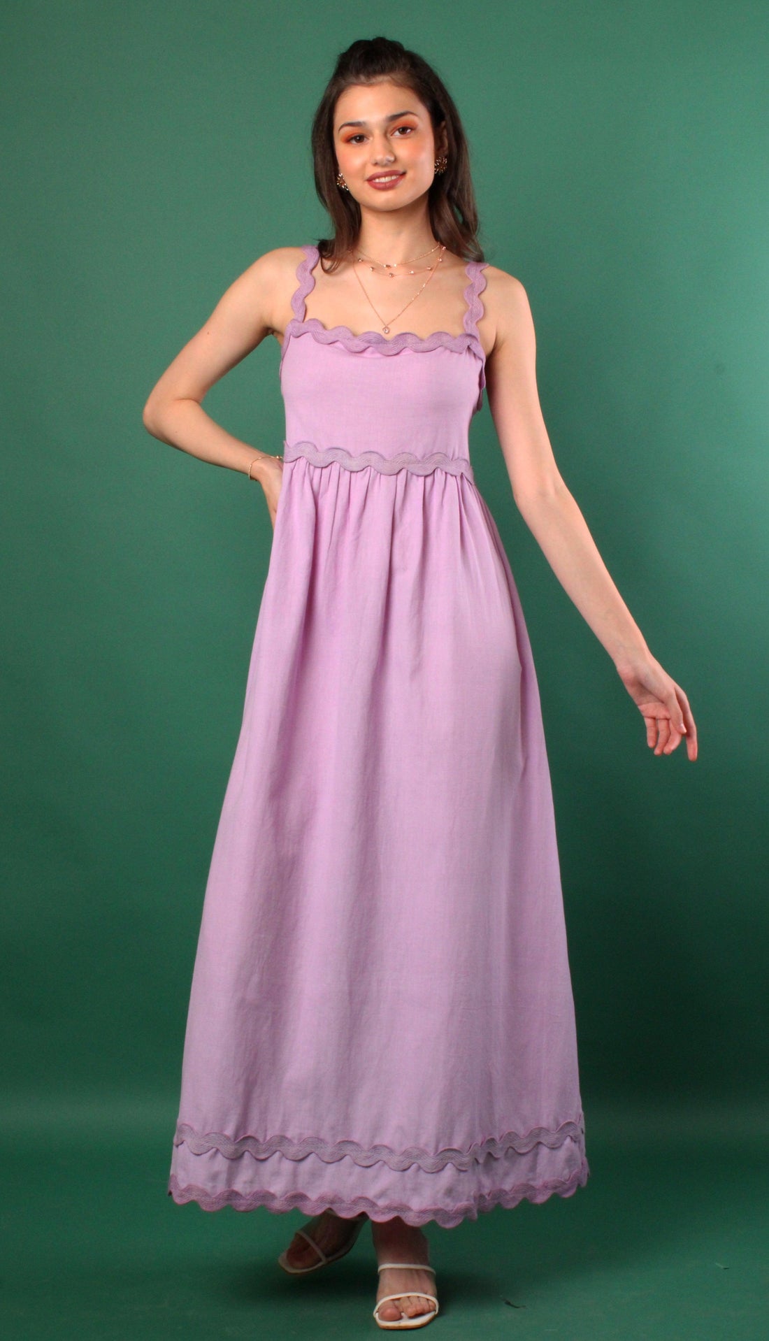 Handwoven Pansy Long Dress