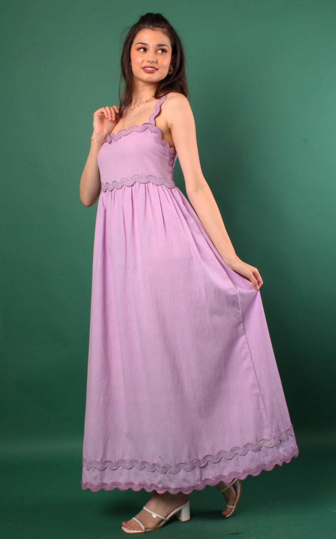 Handwoven Pansy Long Dress