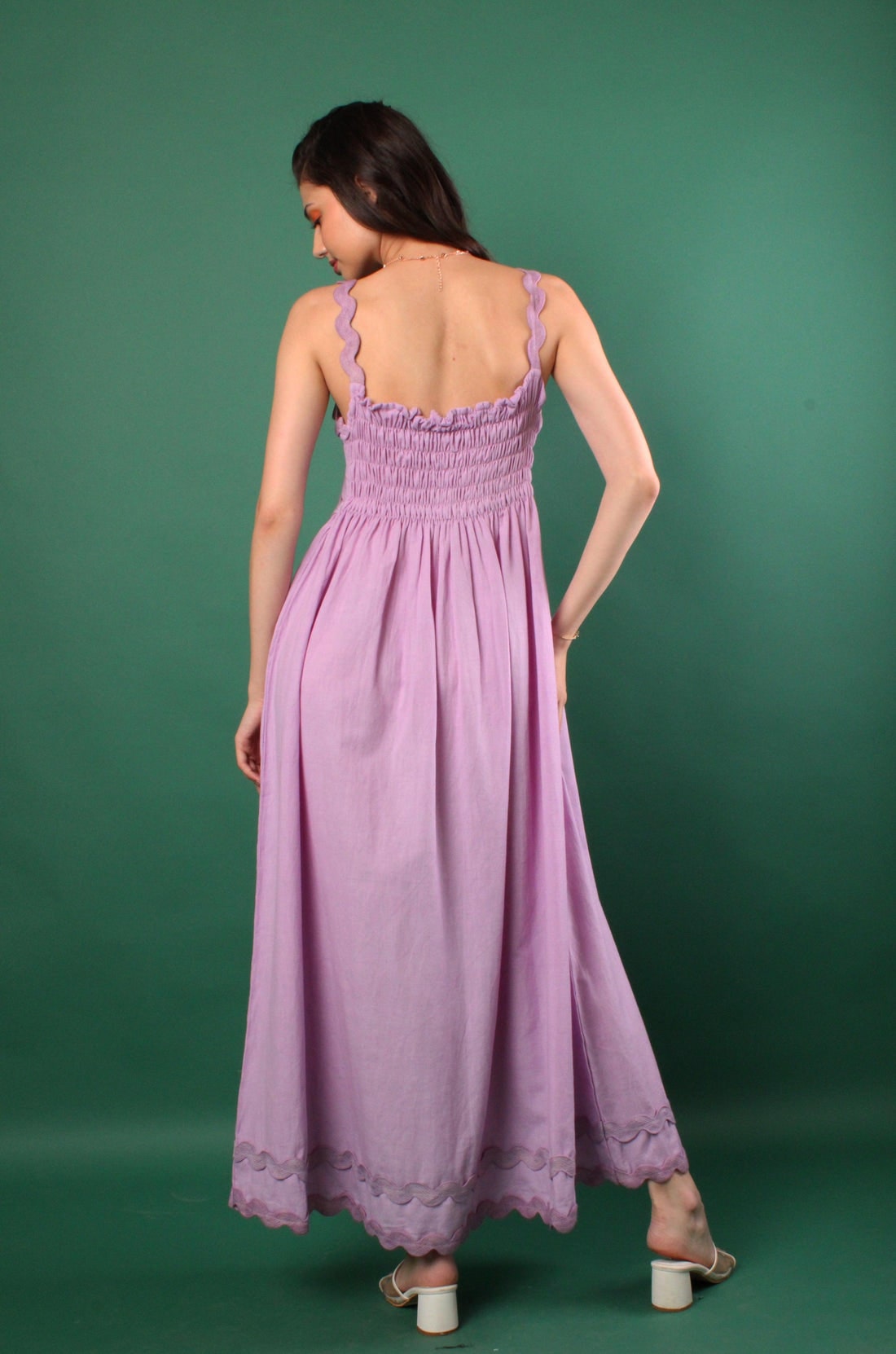 Handwoven Pansy Long Dress