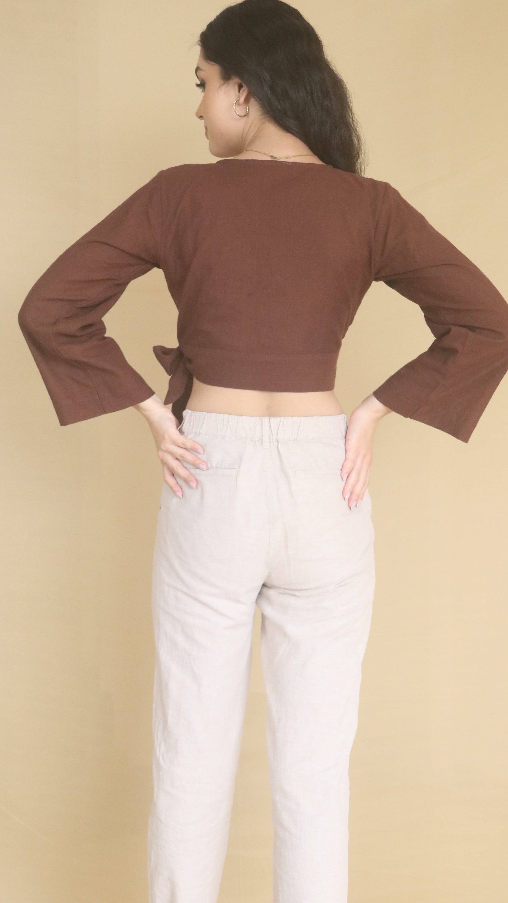 Bell Sleeve Wrap Top