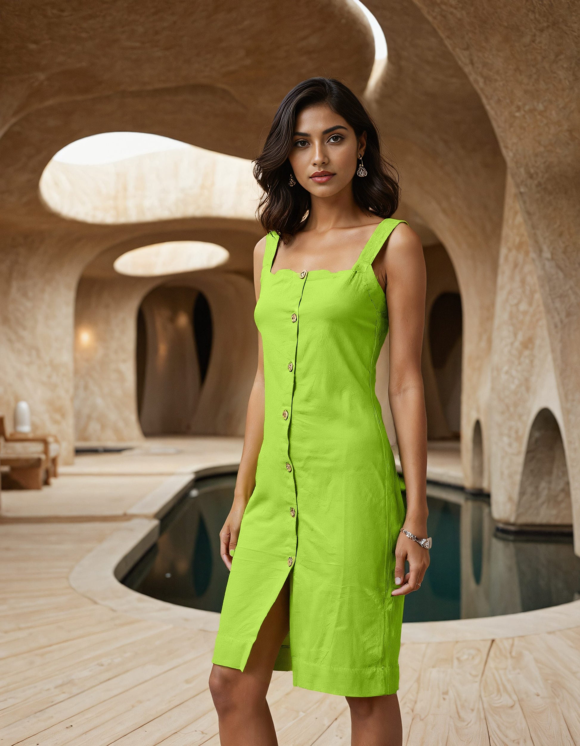 Handwoven Cotton Button Down Dress