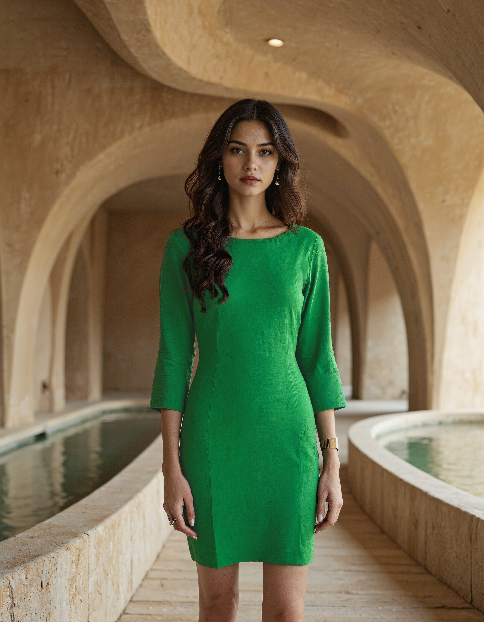 Handwoven Twiggy Woven Shift Cotton Dress