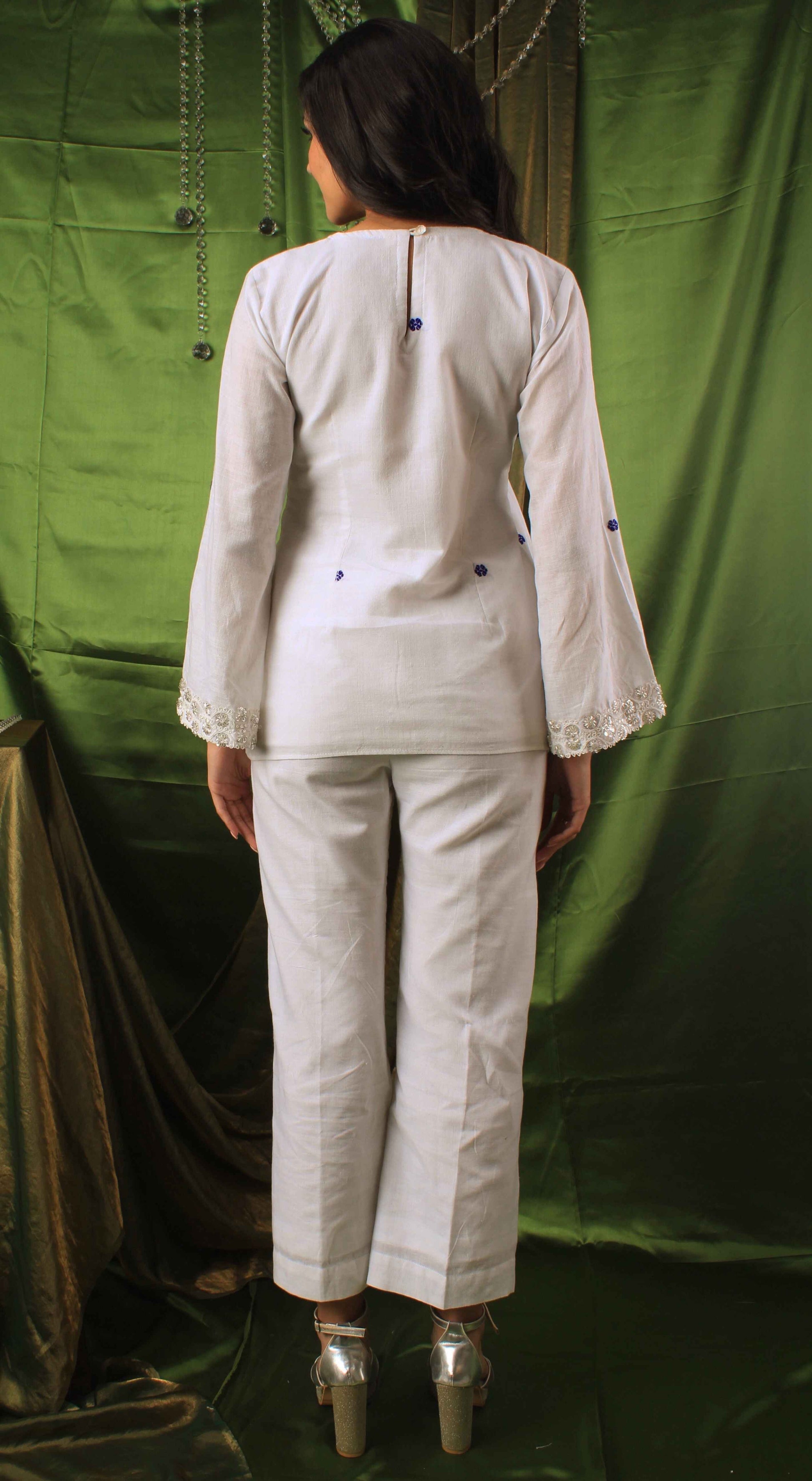 Handwoven Moonstone Ivory Top