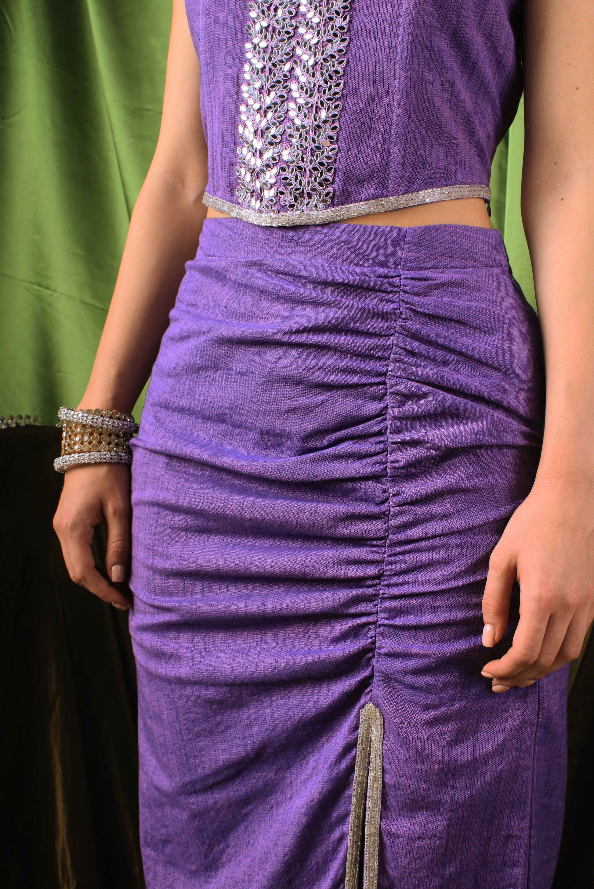 Handwoven Amethyst Corset Top
