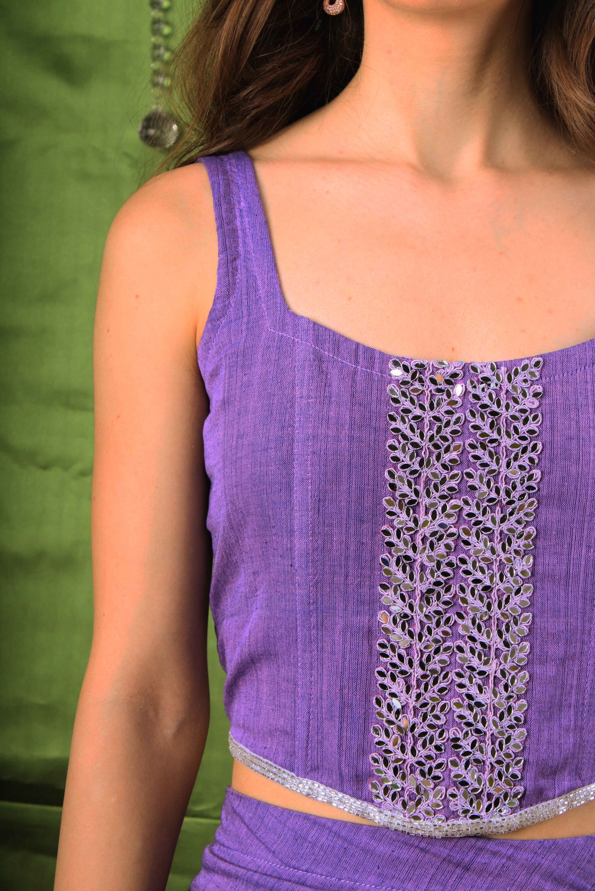 Handwoven Amethyst Corset Top