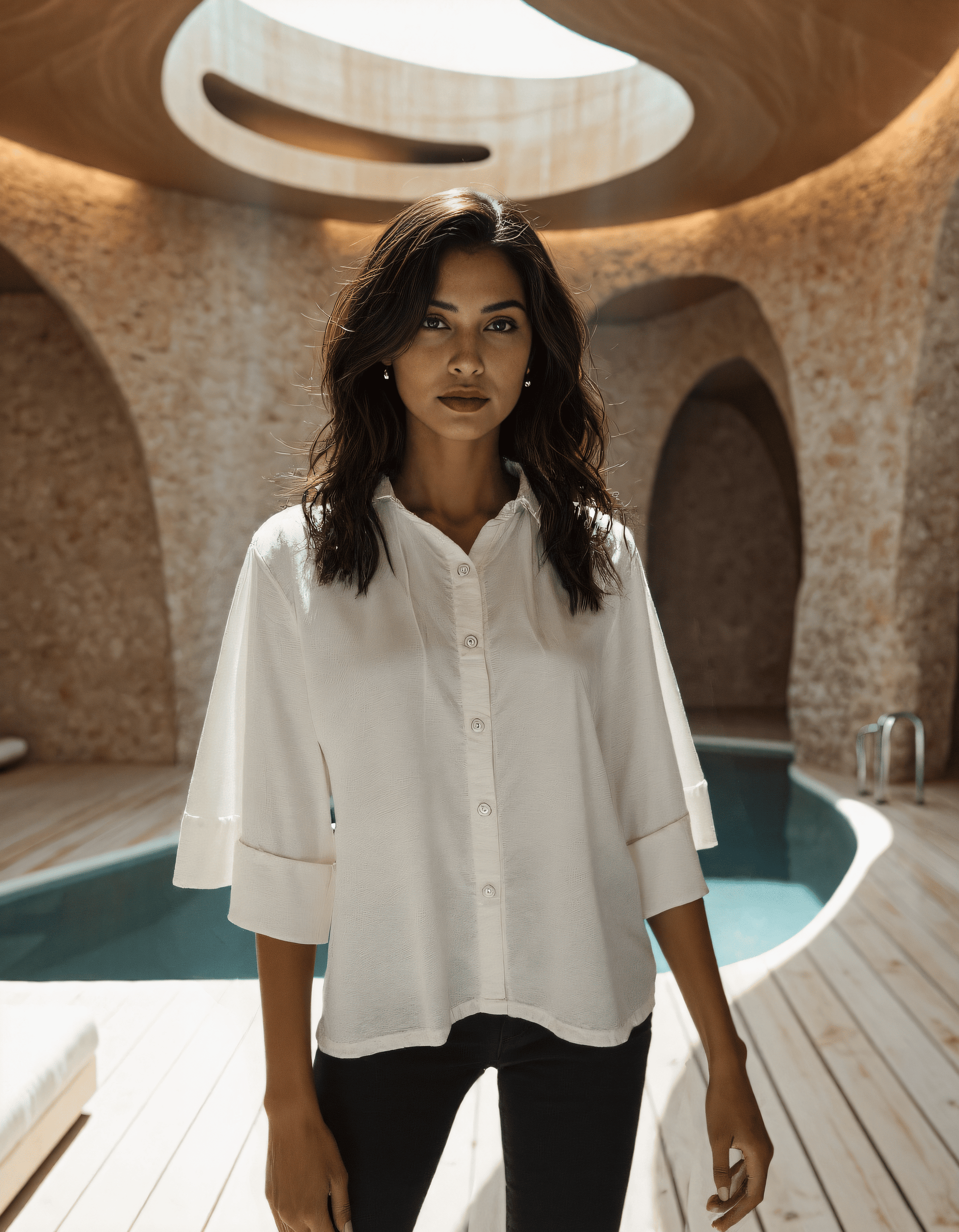 Handwoven Angel Sleeve Shirt